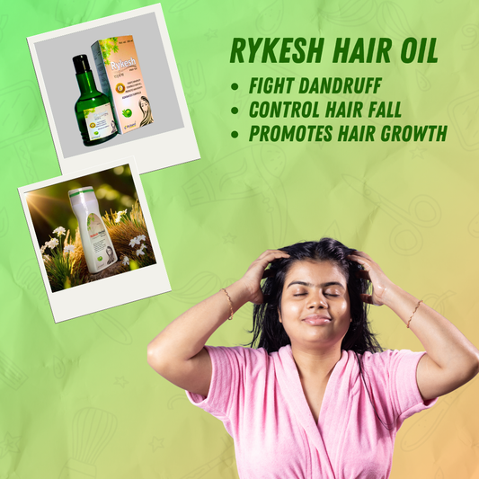 RYKESH Hair Oil: Herbal Solution for Hair Growth, Strength, and Hair Fall Control