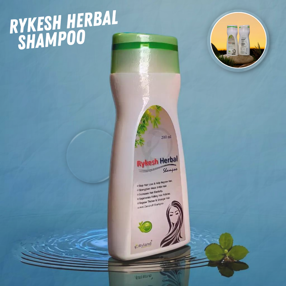 RYKESH Herbal Shampoo: Natural Hair Care for Growth, Strength, and Hair Fall Control